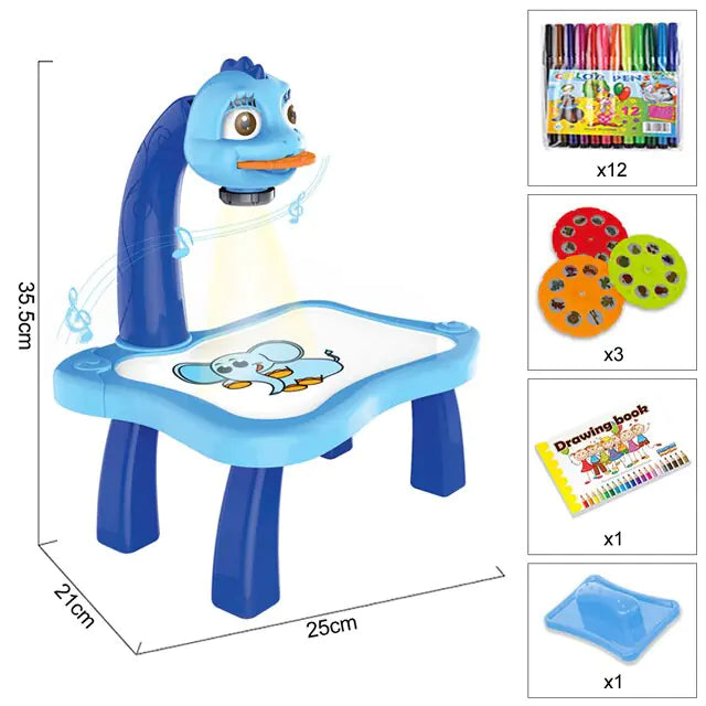 Children Led Projector Painting Art Drawing Table